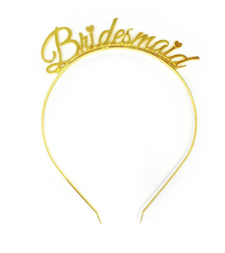 Bridesmaid Headband Gold