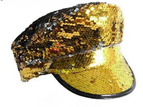 Burning Man/Festival Hat - Sequin Gold Cap