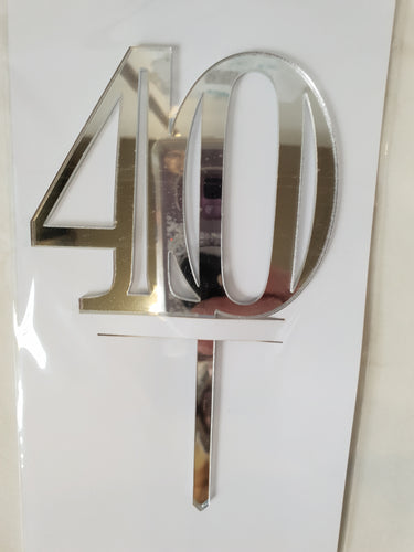 40 Acrylic Cake Topper - 4 colours available