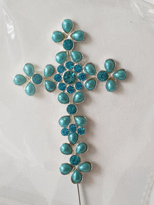 Bling Cross Cake Topper - click for more colour choices