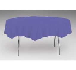 Purple Round Plastic Tablecover