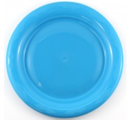 Azure Blue Plastic Dinner Plates Pack 25