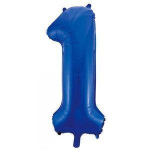 Number 1 Foil Balloon Blue - Jumbo