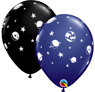 Celestial and space printed balloon Pack of 5