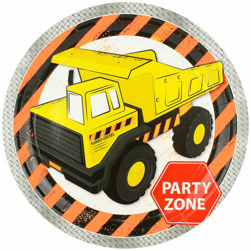 Construction Party Paper Plates