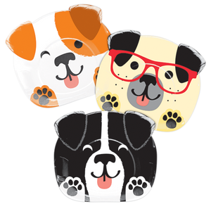 Dog Party Shaped Paper Plates