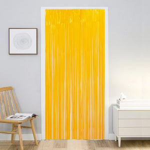 Fluro Orange Shimmer Curtain