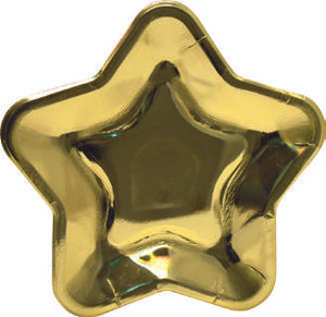 Star shape paper plates - Gold