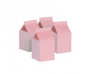 Milk Box Party Favours Pastel Pink