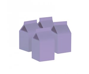 Milk Box Party Favours Pastel Lilac