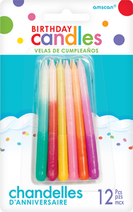 Colourful Ombre Candles - Amscan