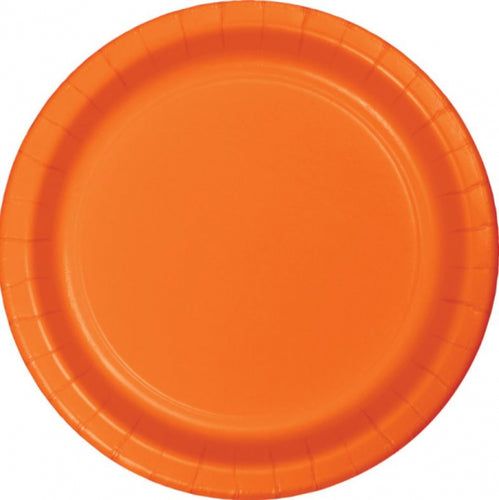 Orange Paper Snack Plates