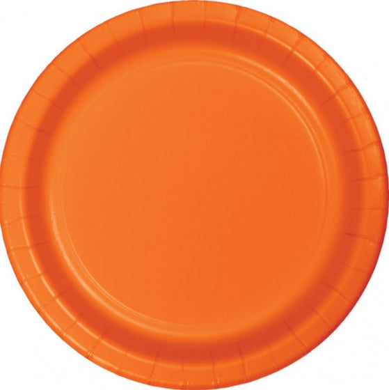 Orange Paper Snack Plates