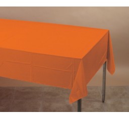 Orange Rectangle Plastic Tablecover