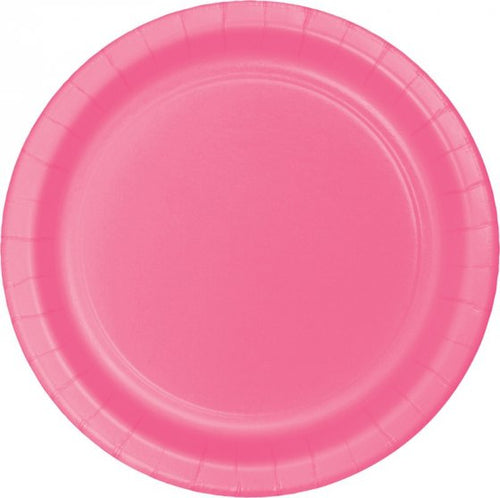 Candy Pink Paper Dinner Plates