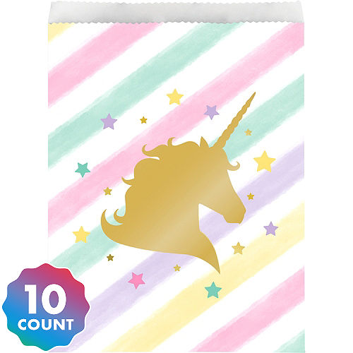 Sparkling Unicorn Paper Treat Bags