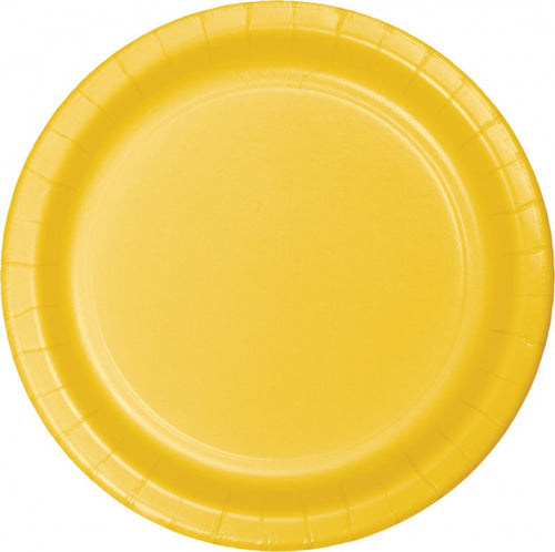 Yellow Paper Snack Plates