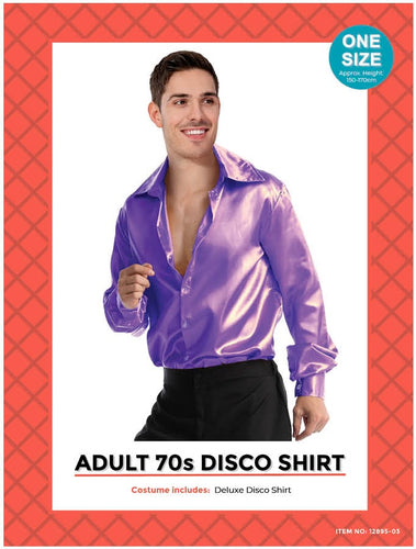 Adult 70's Disco Shirt - Purple