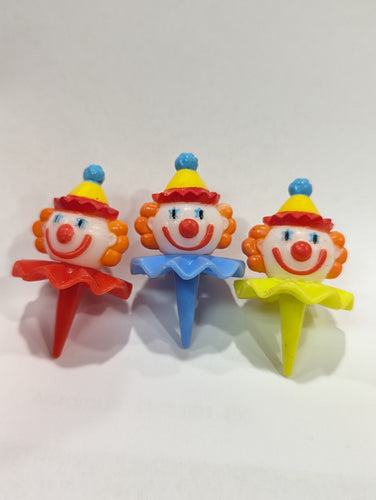 Clown cupcake toppers