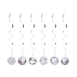 Disco Ball Swirls Silver