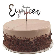 Eighteen Cake Topper Silver