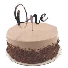 One silver cake topper