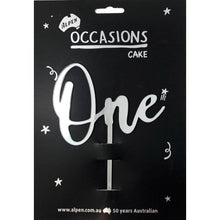 One silver cake topper