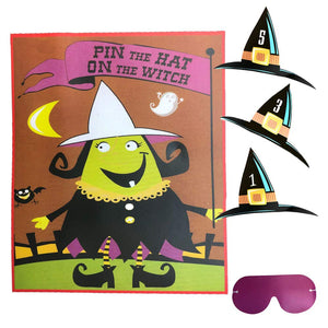 Pin the hat on the witch game