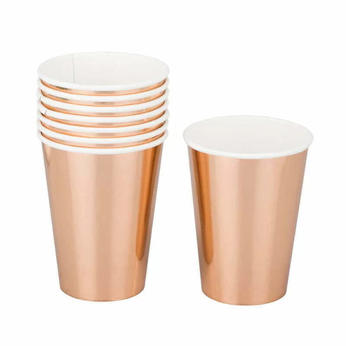 Rose Gold Paper Cups