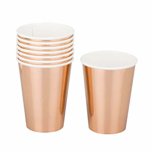 Rose Gold Paper Cups