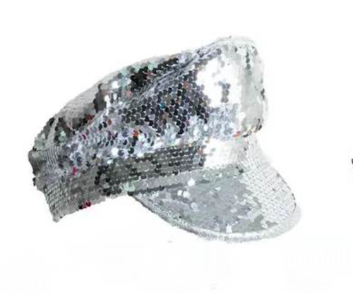Burning Man/Festival Hat - Silver Sequin Cap