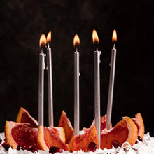 Silver Cake Candles