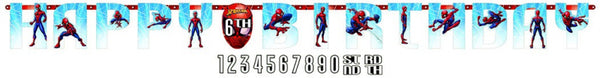 Spiderman Happy Birthday Banner