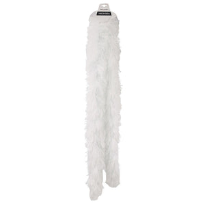 180cm Polyester Boa with tinsel shreds - White