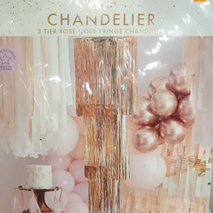3 Tier Chandelier - Rose Gold