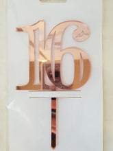 16 Acrylic Cake Topper - 4 colours available