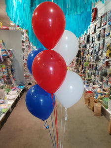 Bunch of 6 helium balloons - For delivery or collection ON 24th OR 25TH SEP ONLY