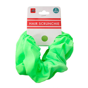 80's Hair Scrunchie - Fluro Green