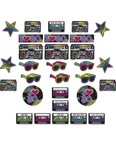 80s party cutout pack 30