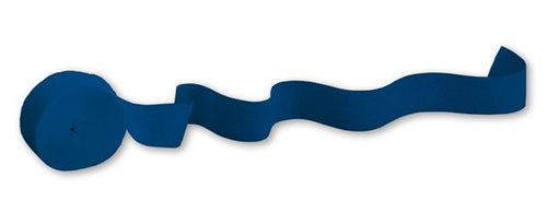 Navy Blue Crepe Streamer Roll