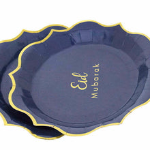 EID Lunch Plates with patterned edging- Blue Range