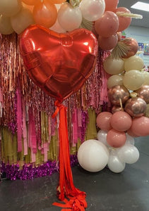 Jumbo Heart Balloon with tassels
