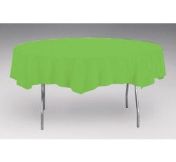 Lime Round Plastic Tablecover