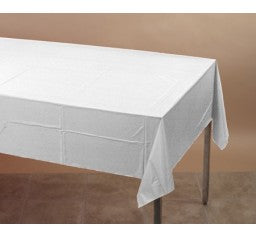 White Rectangle Plastic Tablecover