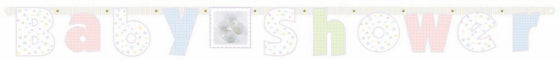 Baby Shower Letter Banner, jointed.