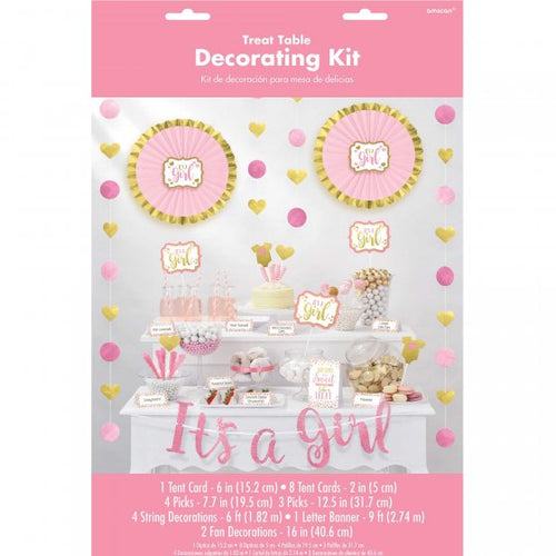It's A Girl Treat Table Decorating Kit