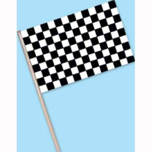 Black & White Checkered Hand Waver Flags