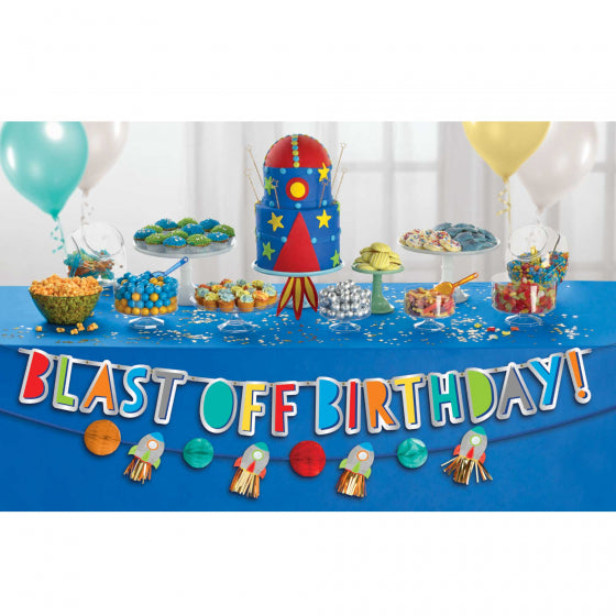 Blast Off Banner Kit - Space Party Banner