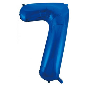 Number 7 Foil Balloon Blue - Jumbo