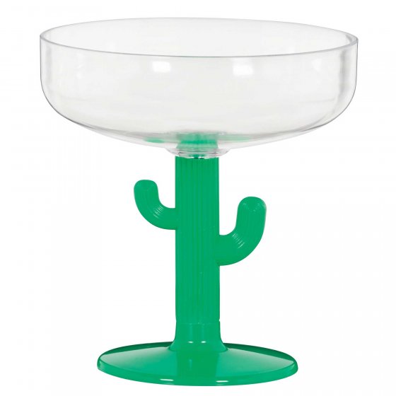 Cactus Plastic Margarita Glass